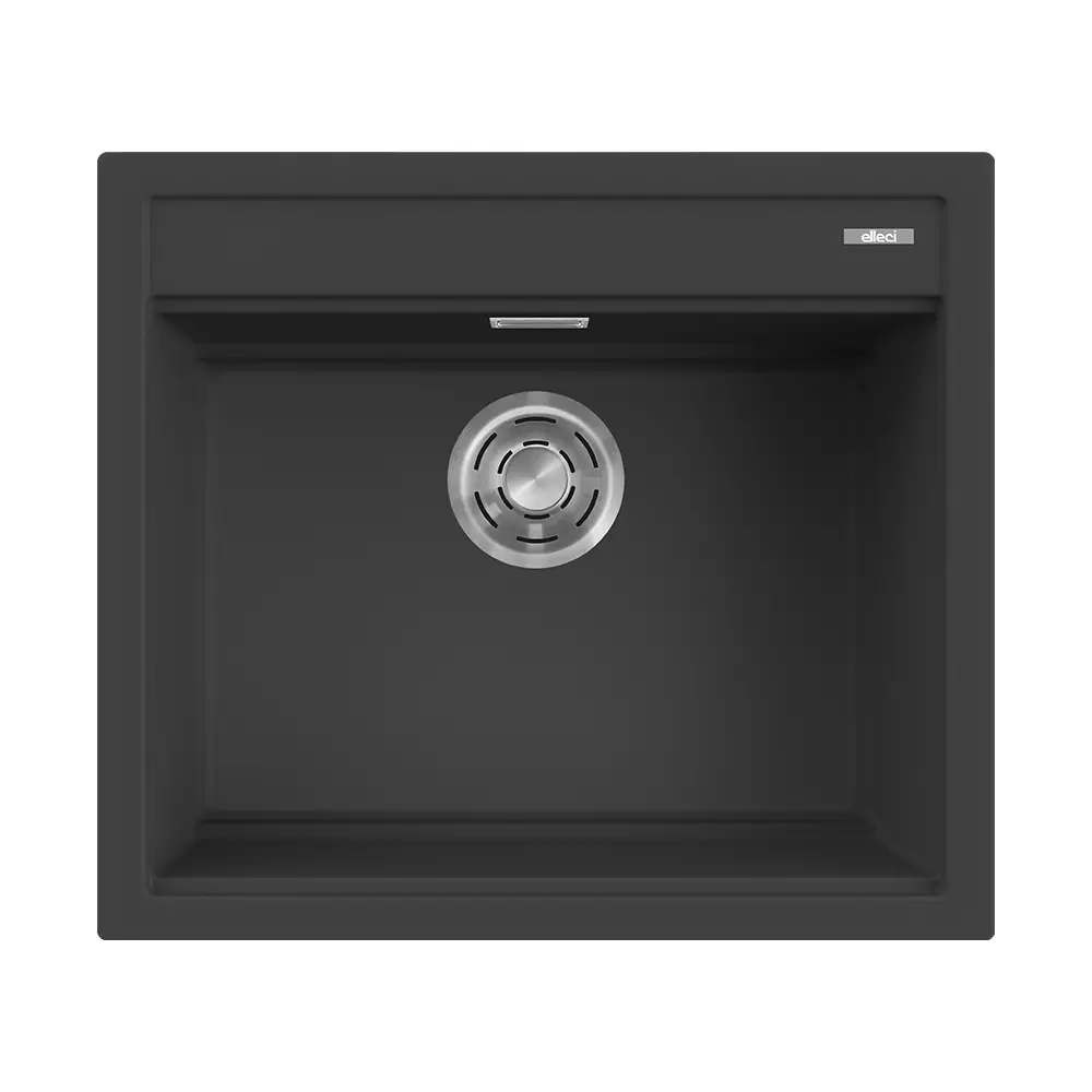 Elleci lavello da cucina 1 vasca 57x51cm in granitek antracite installazione sopratop | Best 105 Elleci lavello da cucina 1 vasca 57x51cm in granitek antracite installazione sopratop | Best 105
