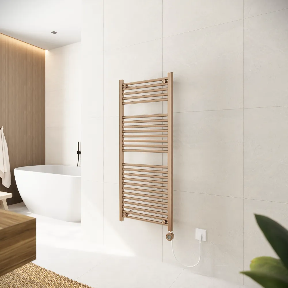 Termoarredo elettrico 1200x500 oro rosa interasse 450 | Polaris