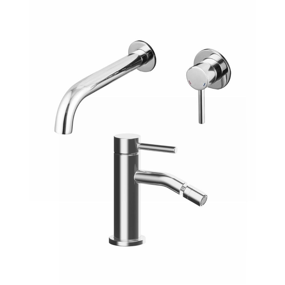 Coppia miscelatori lavabo ad incasso bidet senza scarico cromato | Bette Coppia miscelatori lavabo ad incasso bidet senza scarico cromato | Bette