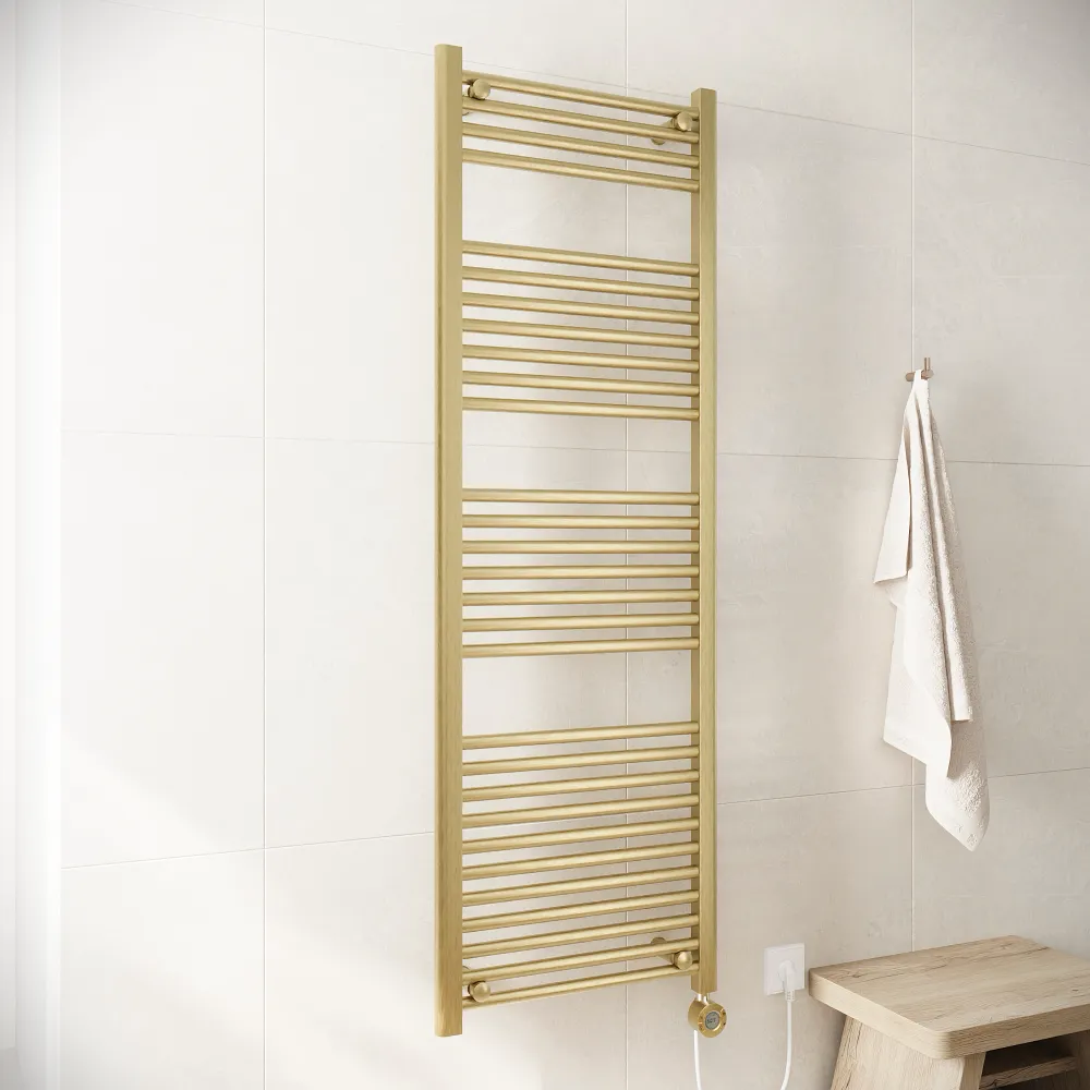 Termoarredo elettrico 1600x500 oro spazzolato interasse 450 | Polaris