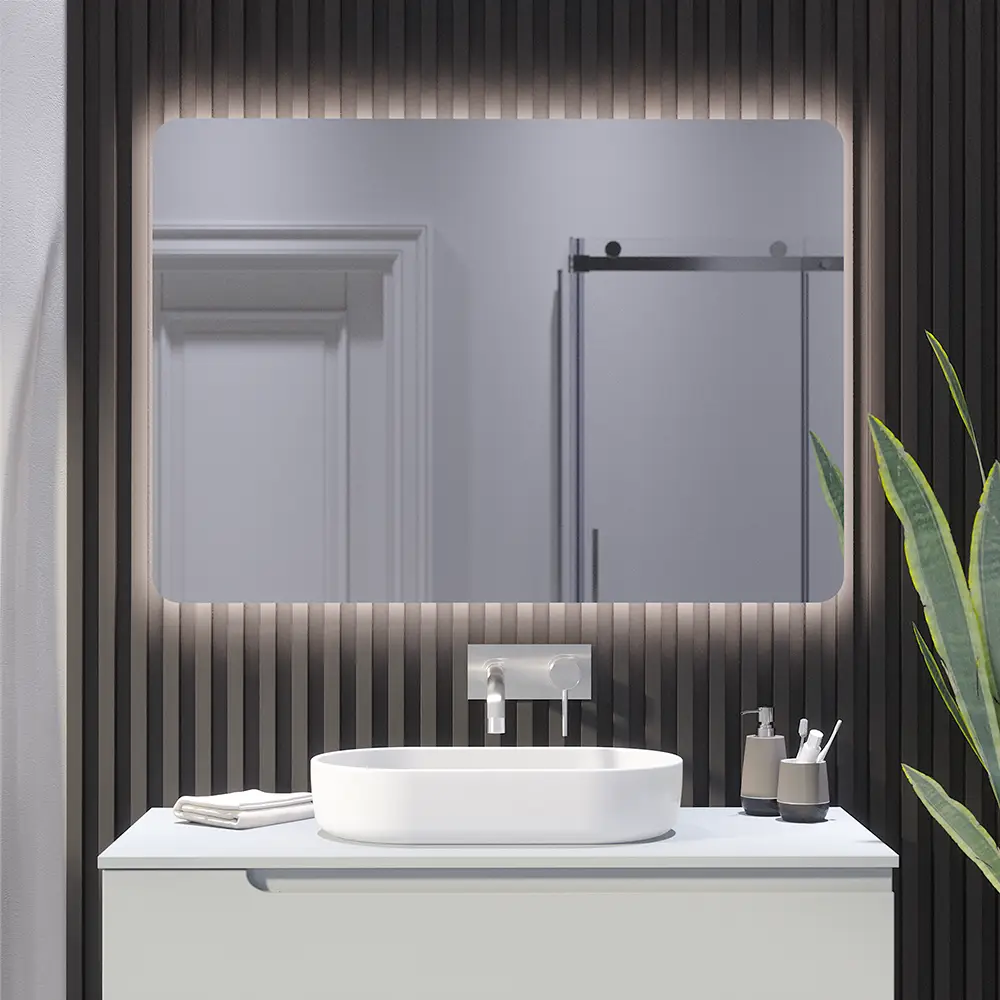Specchio led 70x120 cm retroilluminato con sensore touch-screen anti impronta | Anka Specchio led 70x120 cm retroilluminato con sensore touch-screen anti impronta | Anka