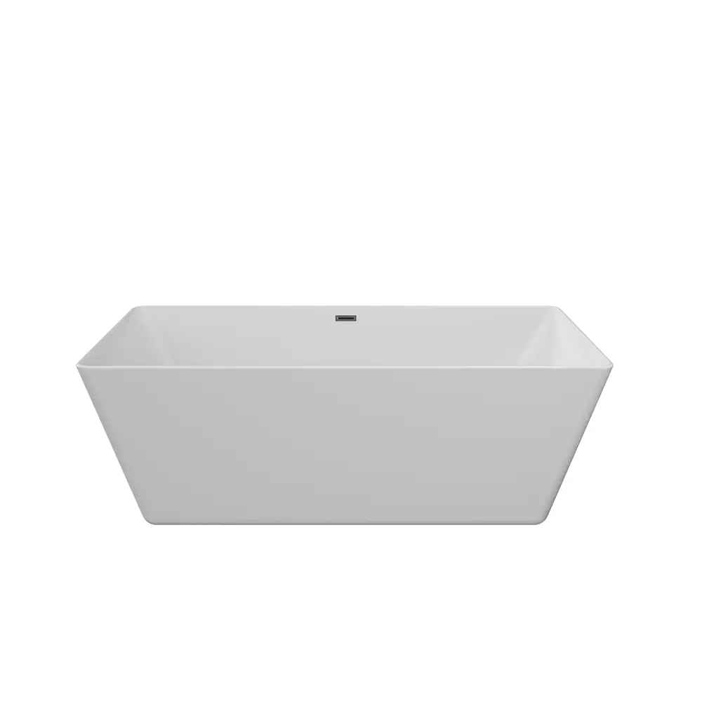 Vasca da bagno freestanding mod. Letizia in acrilico bianco lucido in contesto elegante e moderno Vasca da bagno freestanding mod. Letizia in acrilico bianco lucido in contesto elegante e moderno