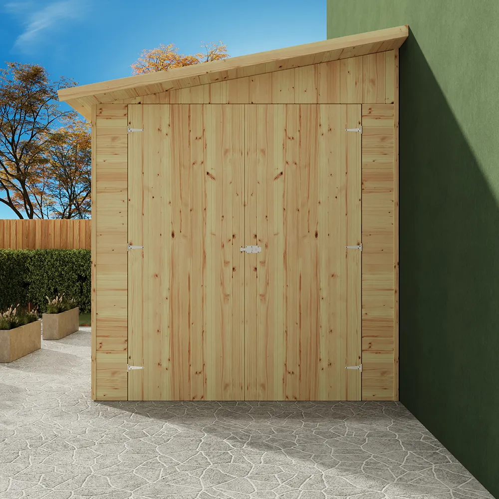 Casetta addossata in legno 318x222cm doppia porta - 5,72 metri quadri Casetta addossata in legno 318x222cm doppia porta - 5,72 metri quadri