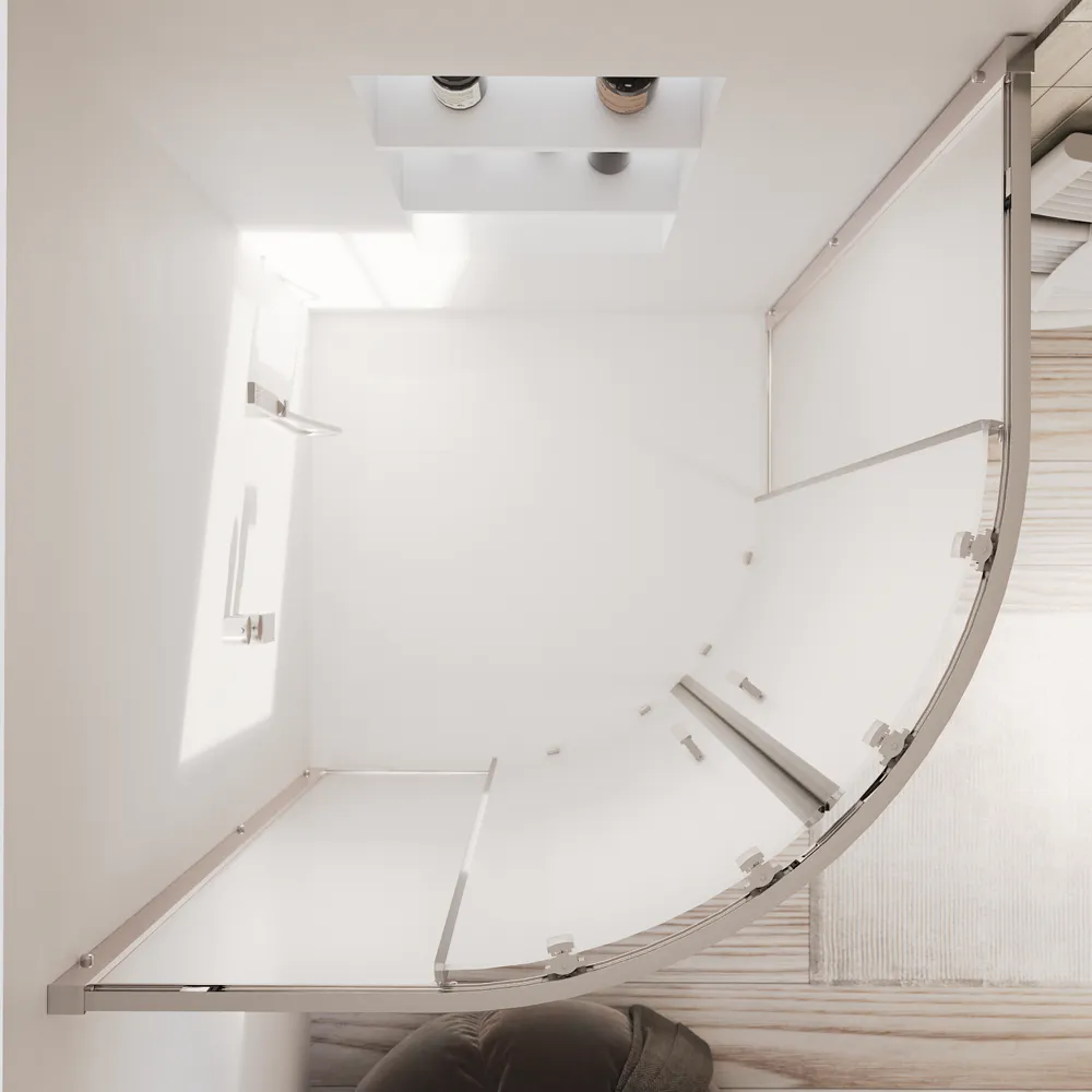 Box doccia 80x80cm semicircolare apertura scorrevole cristallo 6mm opaco h170 | Java