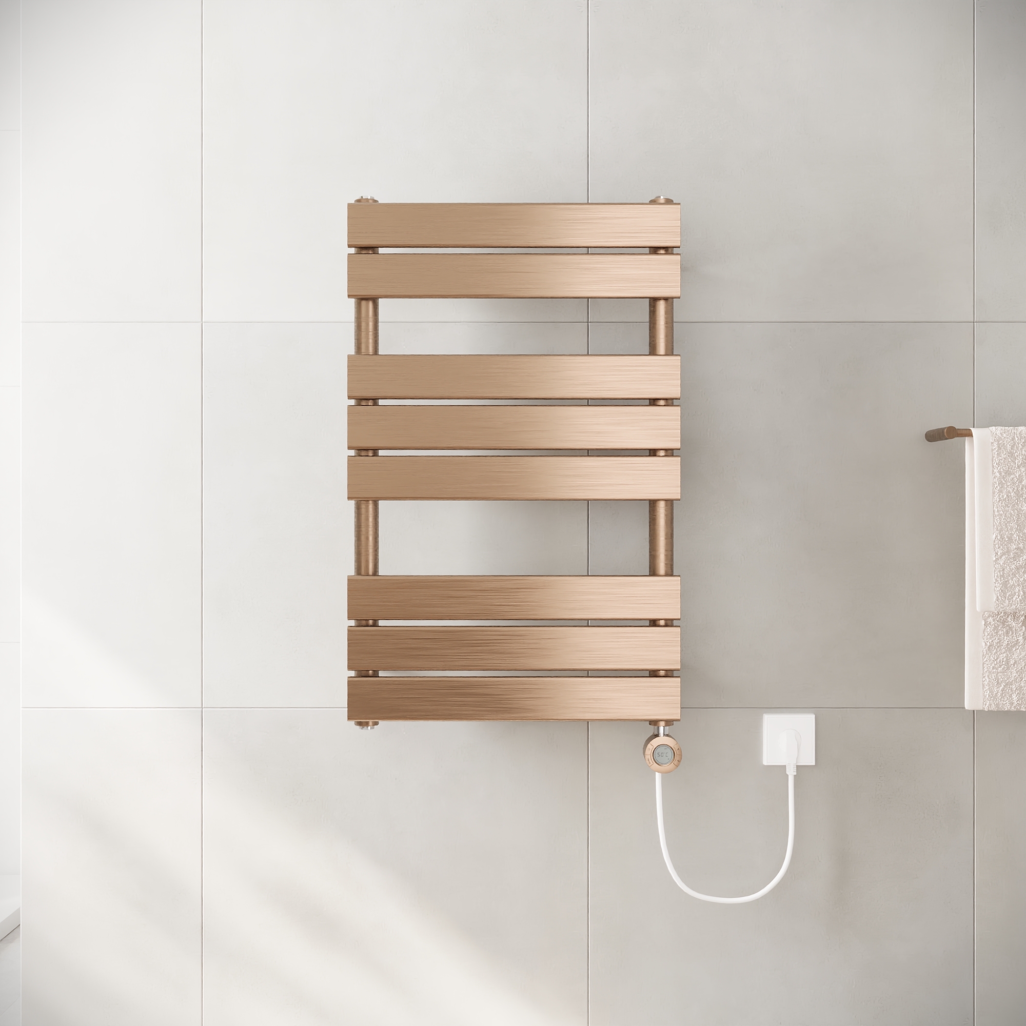 Termoarredo elettrico 800x500 oro rosa interasse 450 | Andromeda