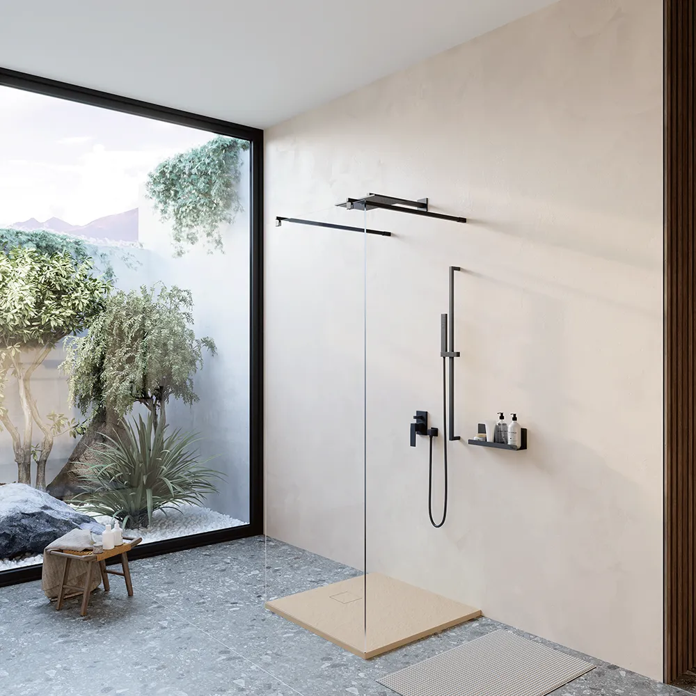 Piatto doccia 90x90 cm colore avorio effetto pietra | Samos Piatto doccia 90x90 cm colore avorio effetto pietra | Samos