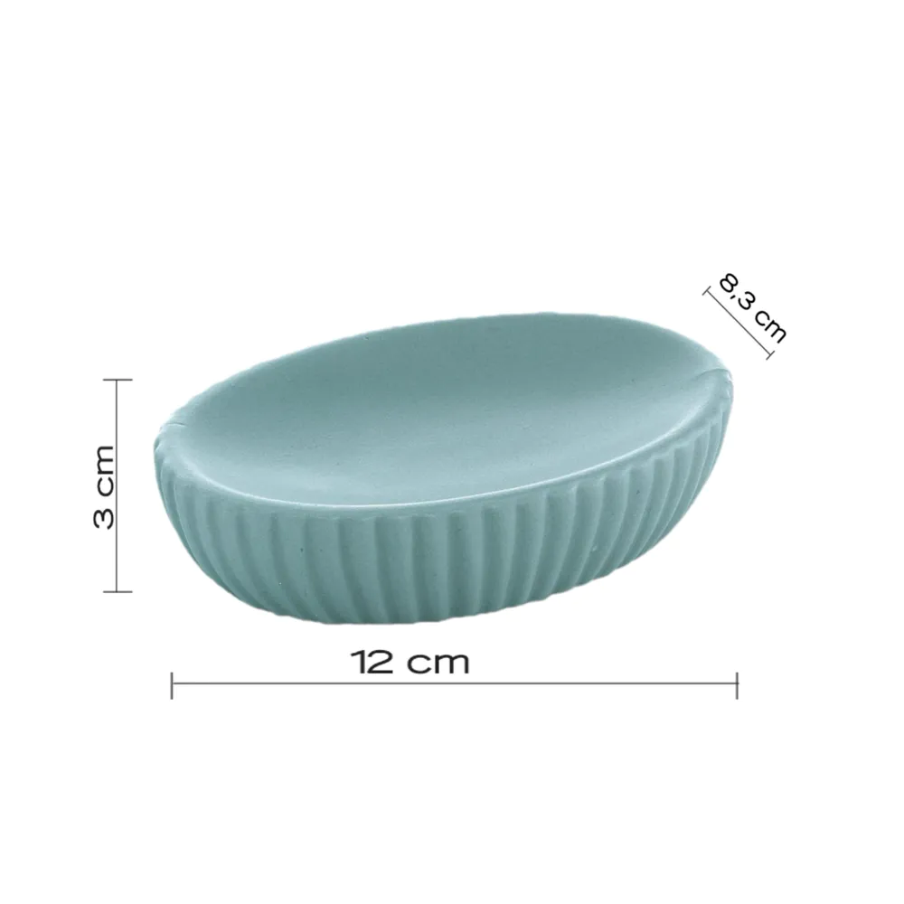 Portasapone Gedy in ceramica azzurro polvere | Marika
