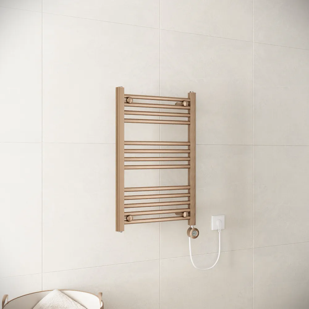 Termoarredo elettrico 700x450 oro rosa interasse 400 | Polaris
