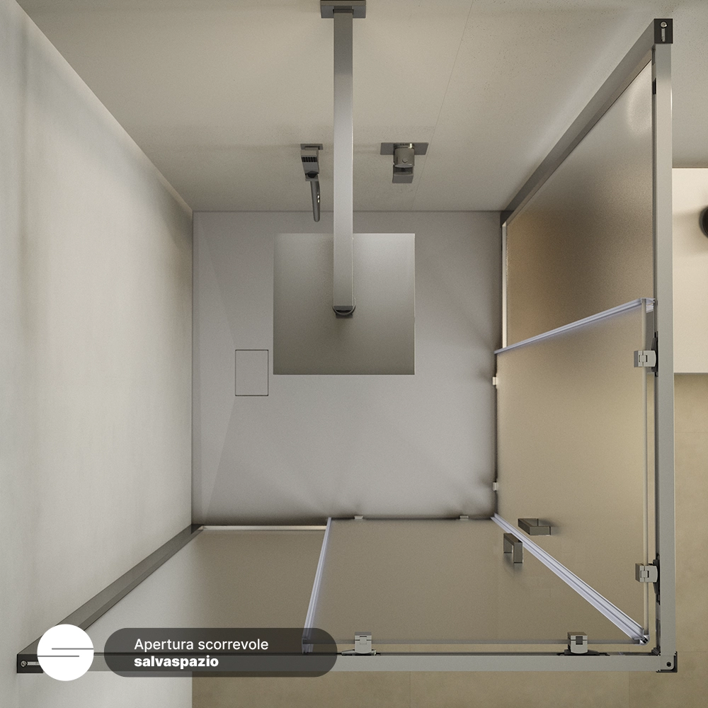 Box doccia 80x120 cm scorrevole vetro 6mm opaco con trattamento anticalcare h195cm scorrevole | Aruba Box doccia 80x120 cm scorrevole vetro 6mm opaco con trattamento anticalcare h195cm scorrevole | Aruba