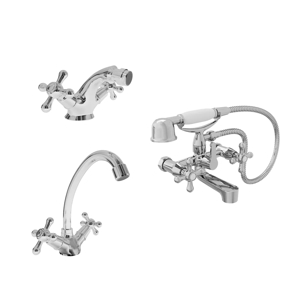 Set miscelatori: lavabo alto bidet ed esterno vasca a muro | Julia Set miscelatori: lavabo alto bidet ed esterno vasca a muro | Julia