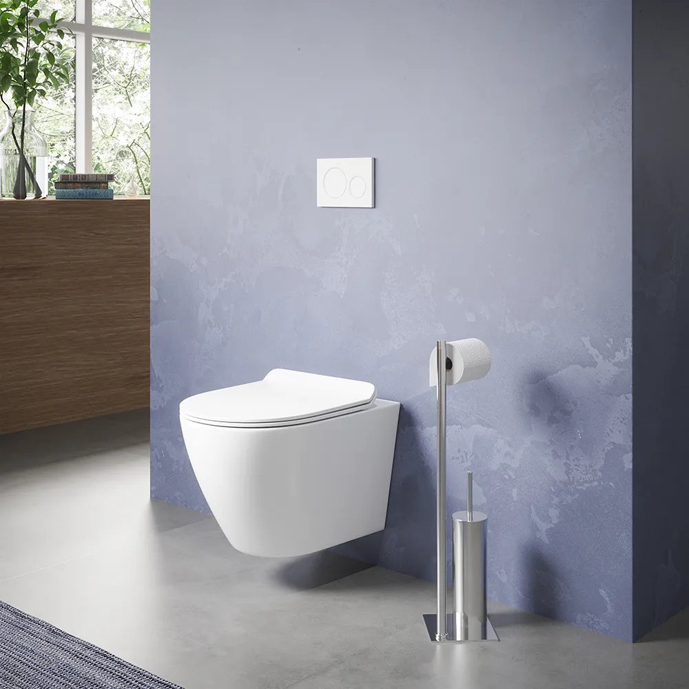 Vaso sospeso tornado silent flush in ceramica bianco lucido sedile con chiusura rallentata | Parigi Vaso sospeso tornado silent flush in ceramica bianco lucido sedile con chiusura rallentata | Parigi