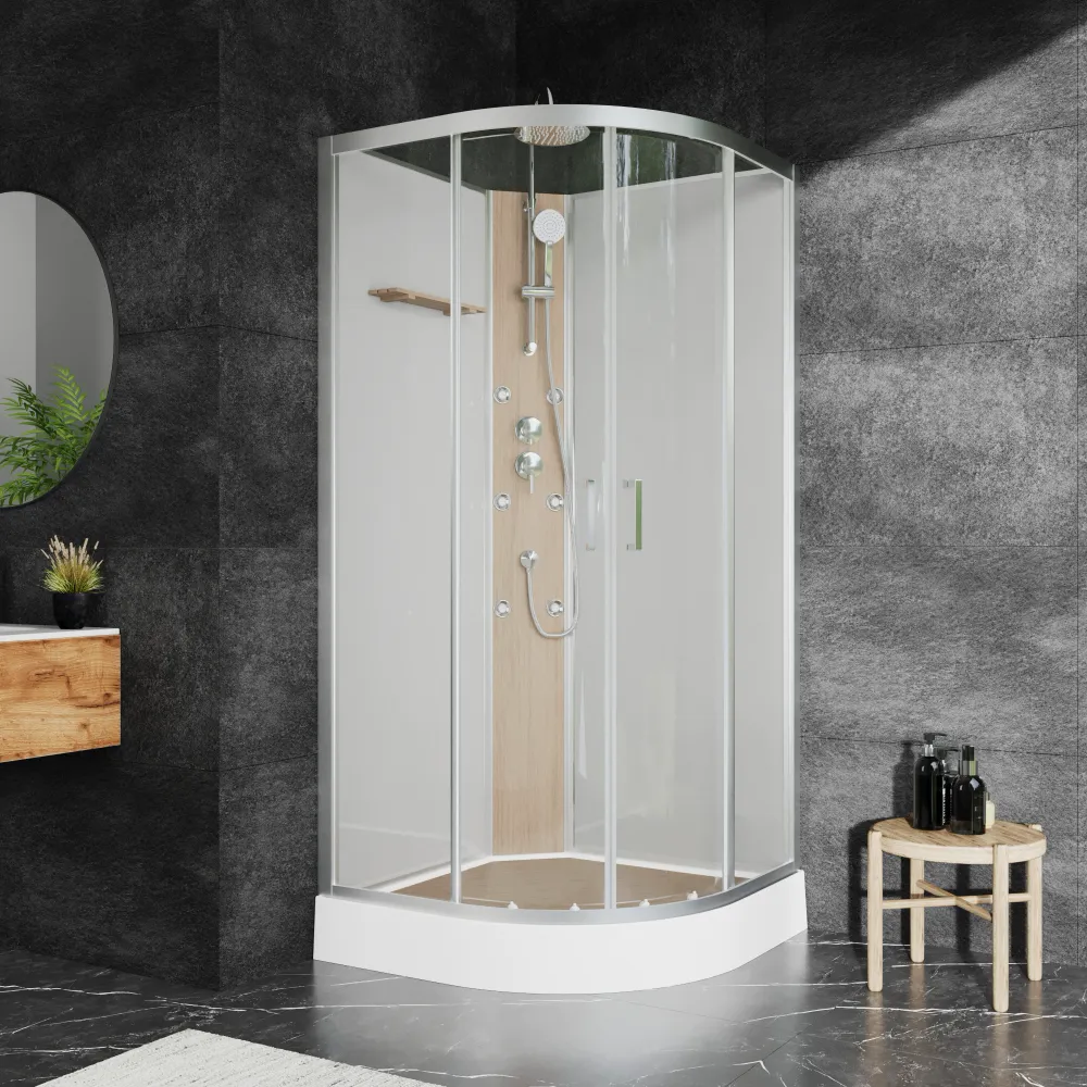 Cabina doccia idromassaggio semicircolare 90x90 cm multifunzione h225cm | Pag Cabina doccia idromassaggio semicircolare 90x90 cm multifunzione h225cm | Pag