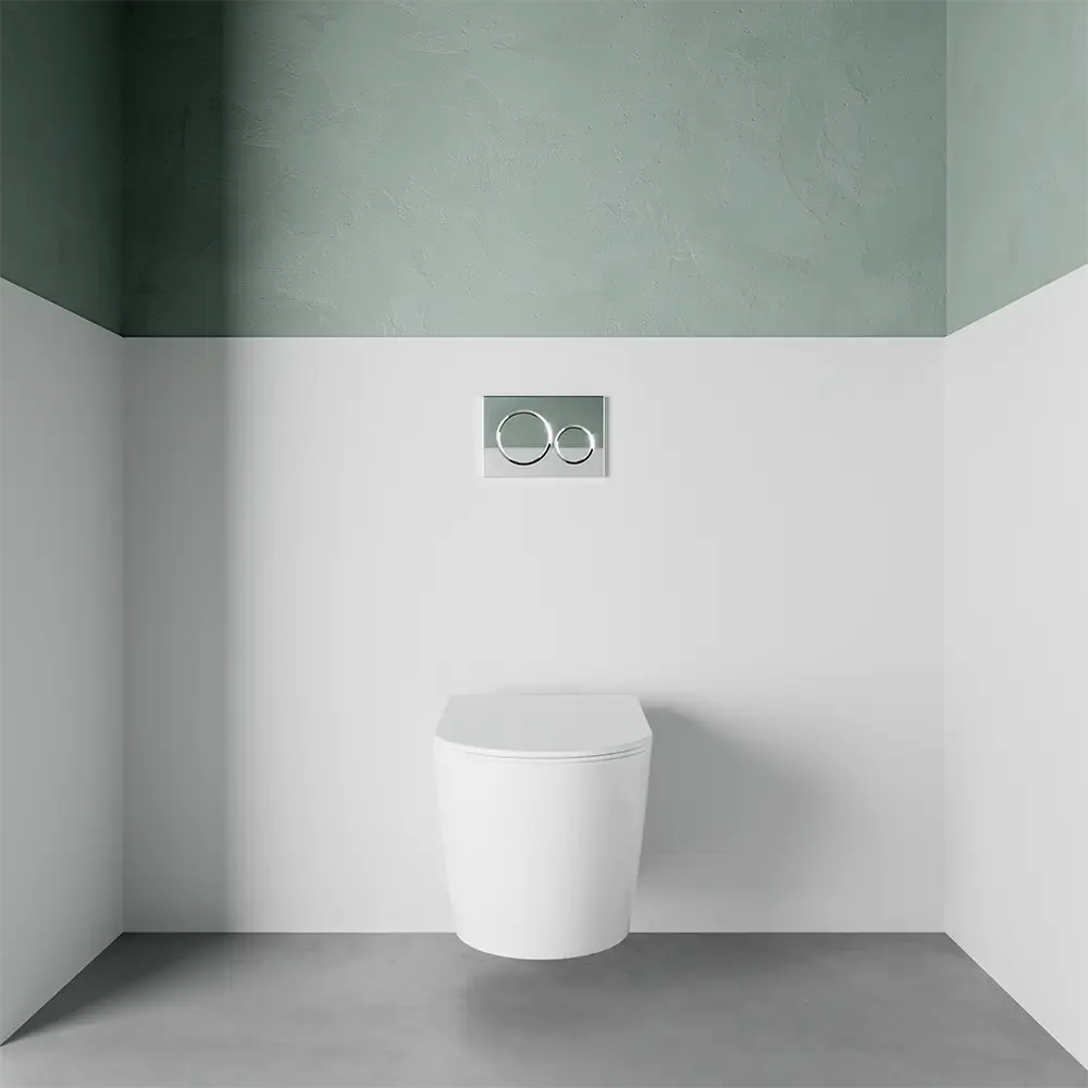Vaso sospeso WC rimless in ceramica bianco lucido con sedile soft-close | Vienna Vaso sospeso WC rimless in ceramica bianco lucido con sedile soft-close | Vienna