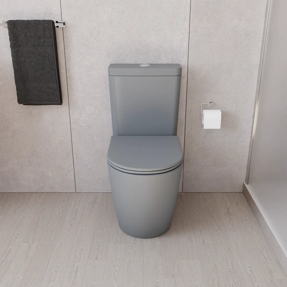 Vaso filomuro monoblocco h44,5cm tornado con cassetta e sedile copri-wc grigio opaco | Europa Comfort Vaso filomuro monoblocco h44,5cm tornado con cassetta e sedile copri-wc grigio opaco | Europa Comfort