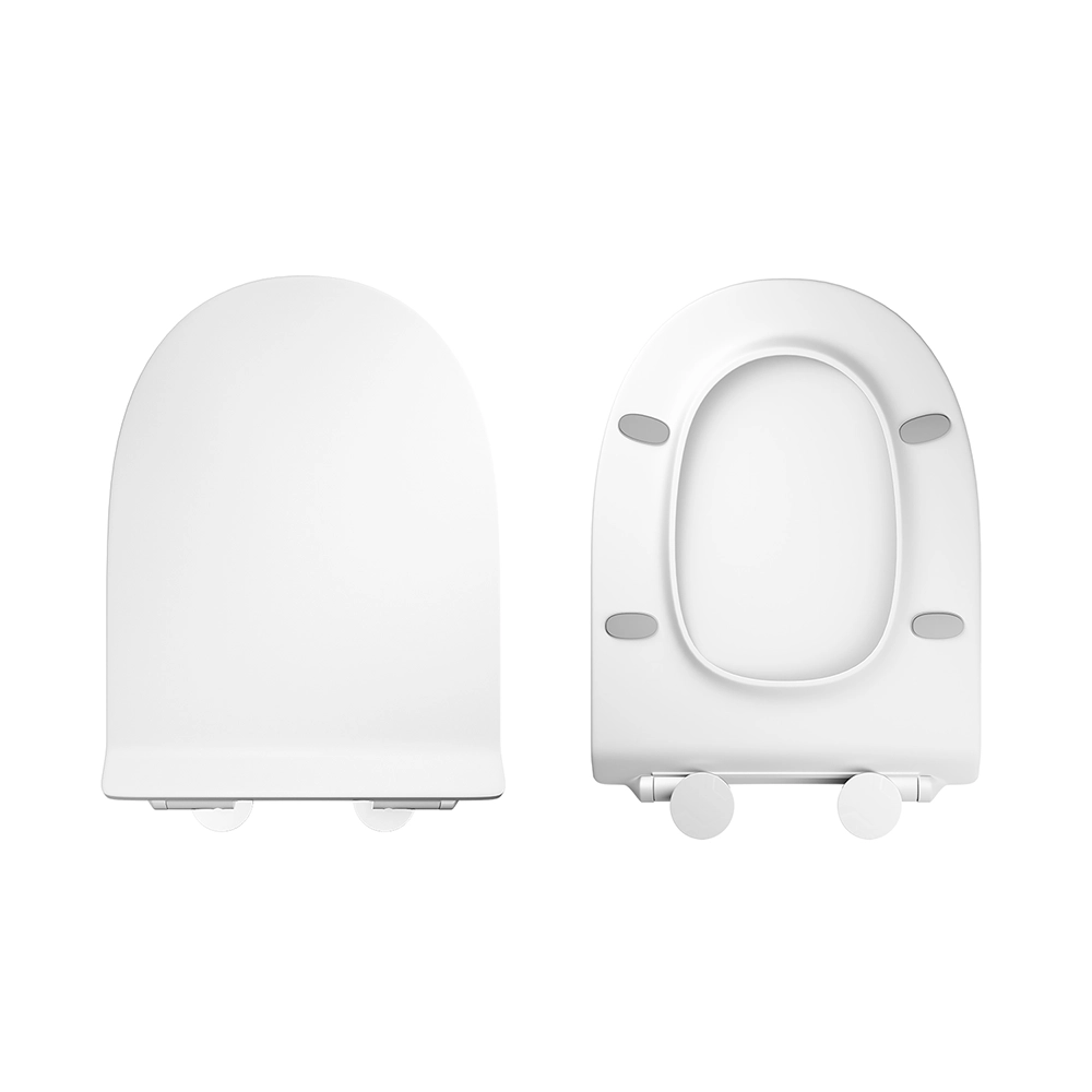 Sedile slim bianco lucido soft-close per vaso filomuro modello Roma Sedile slim bianco lucido soft-close per vaso filomuro modello Roma