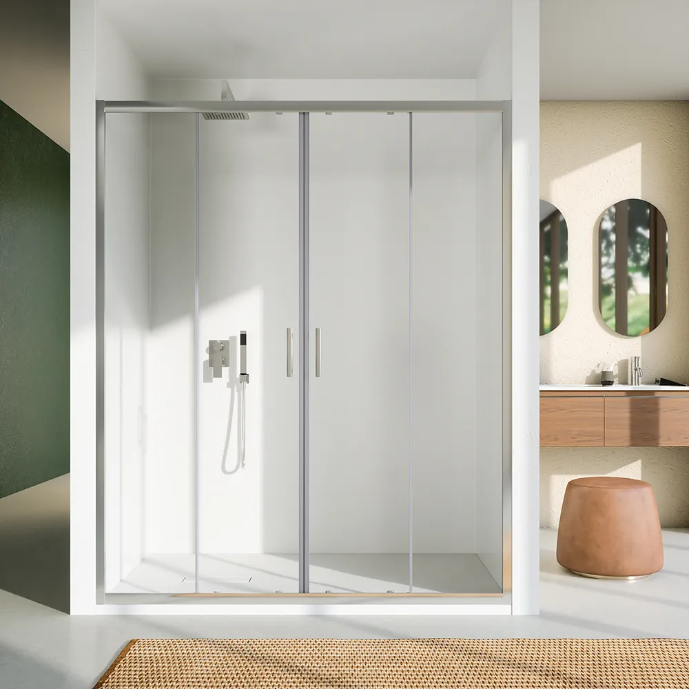 Porta doccia 160 cm due ante scorrevoli vetro 6mm trasparente | Sardinia Porta doccia 160 cm due ante scorrevoli vetro 6mm trasparente | Sardinia