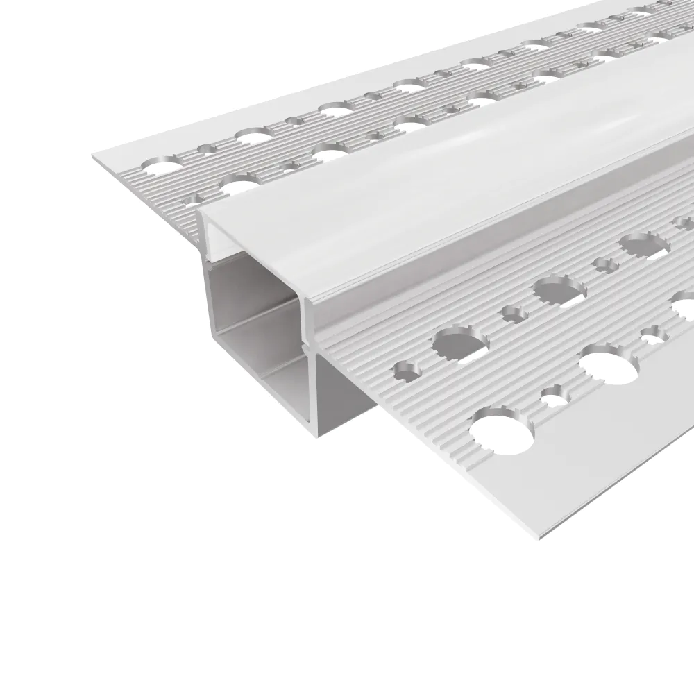 Profilo da incasso per cartongesso slim 2mt in alluminio silver per striscia led