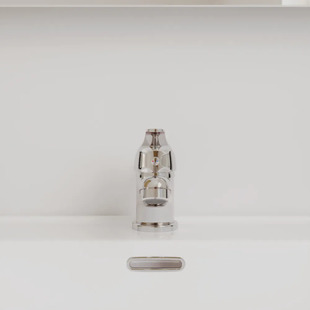 Miscelatore lavabo cromato con scarico a saltarello e piletta in pvc inclusa | Natalie