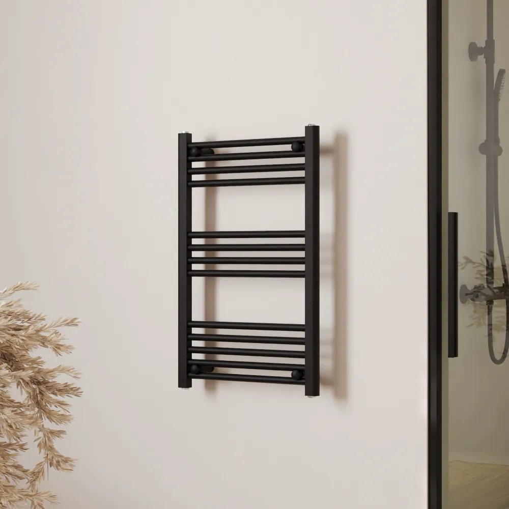 Termoarredo idraulico 800x500 nero opaco interasse 450 | Polaris
