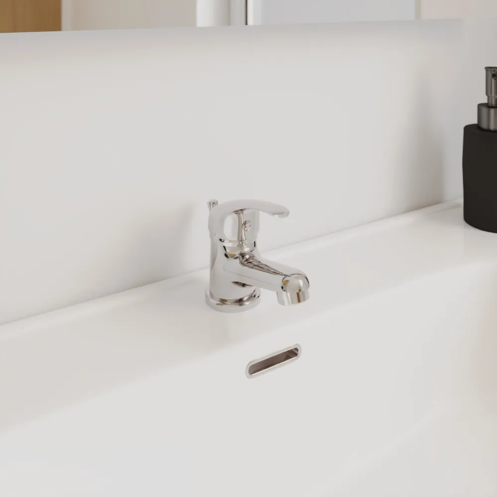 Coppia miscelatori lavabo bidet con scarico a saltarello e piletta in pvc inclusa | Natalie Coppia miscelatori lavabo bidet con scarico a saltarello e piletta in pvc inclusa | Natalie
