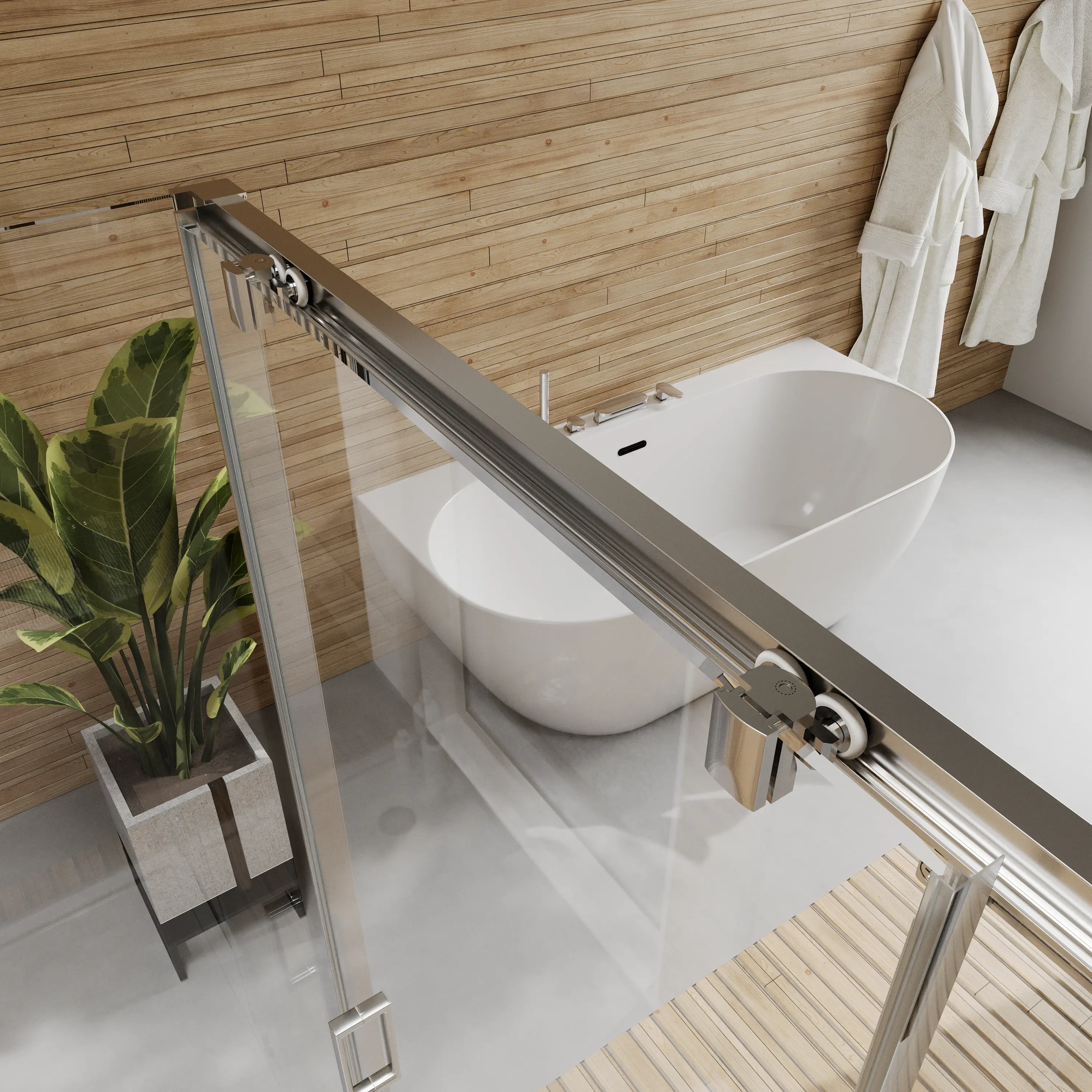 Box doccia 3 lati 80x100x80 cm con porta scorrevole e vetro temperato 6mm trasparente | Ustica Box doccia 3 lati 80x100x80 cm con porta scorrevole e vetro temperato 6mm trasparente | Ustica