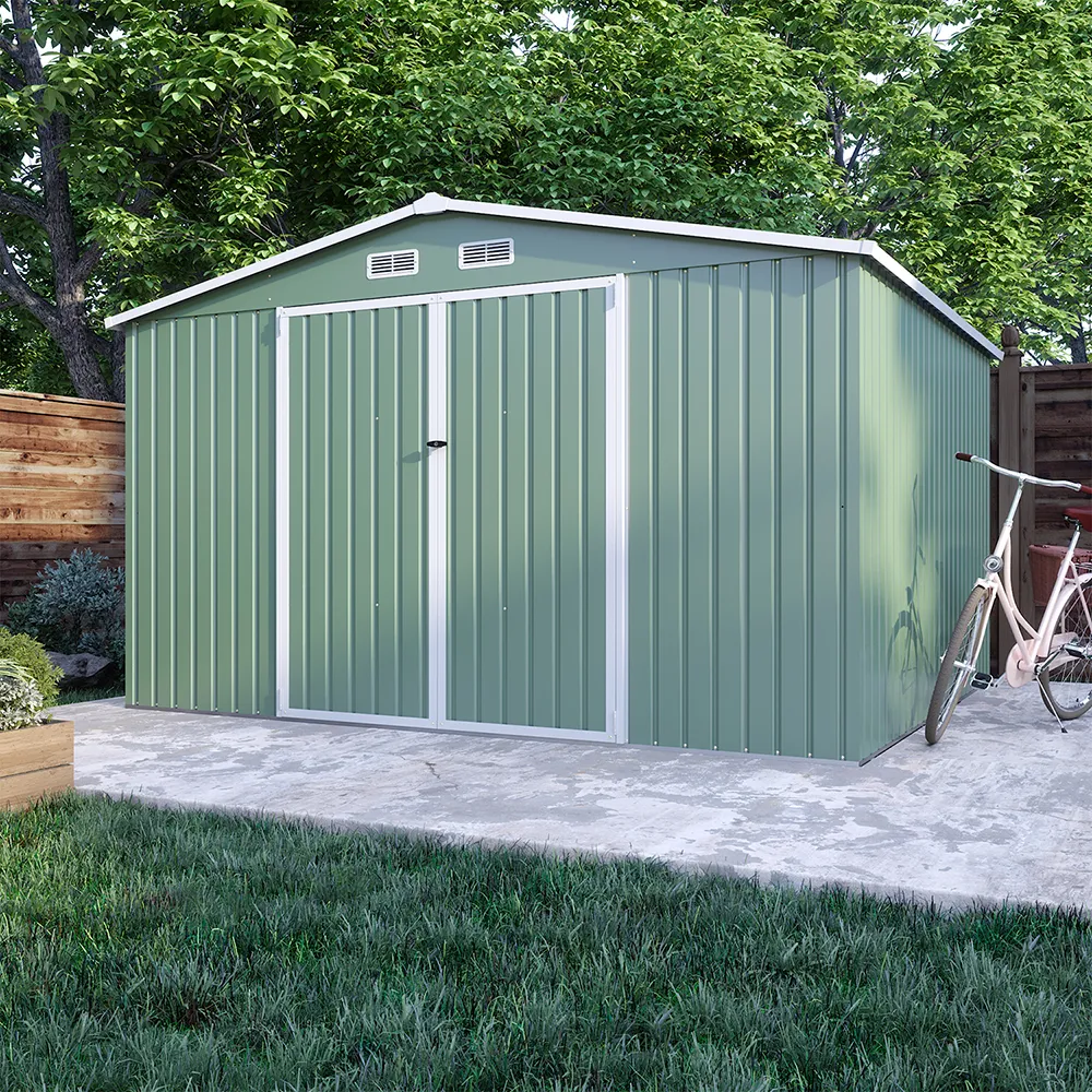 Casetta da giardino in acciaio zincato verde 3,21x2,77xh2,17 m - 129kg - 8,9 metri quadri Casetta da giardino in acciaio zincato verde 3,21x2,77xh2,17 m - 129kg - 8,9 metri quadri