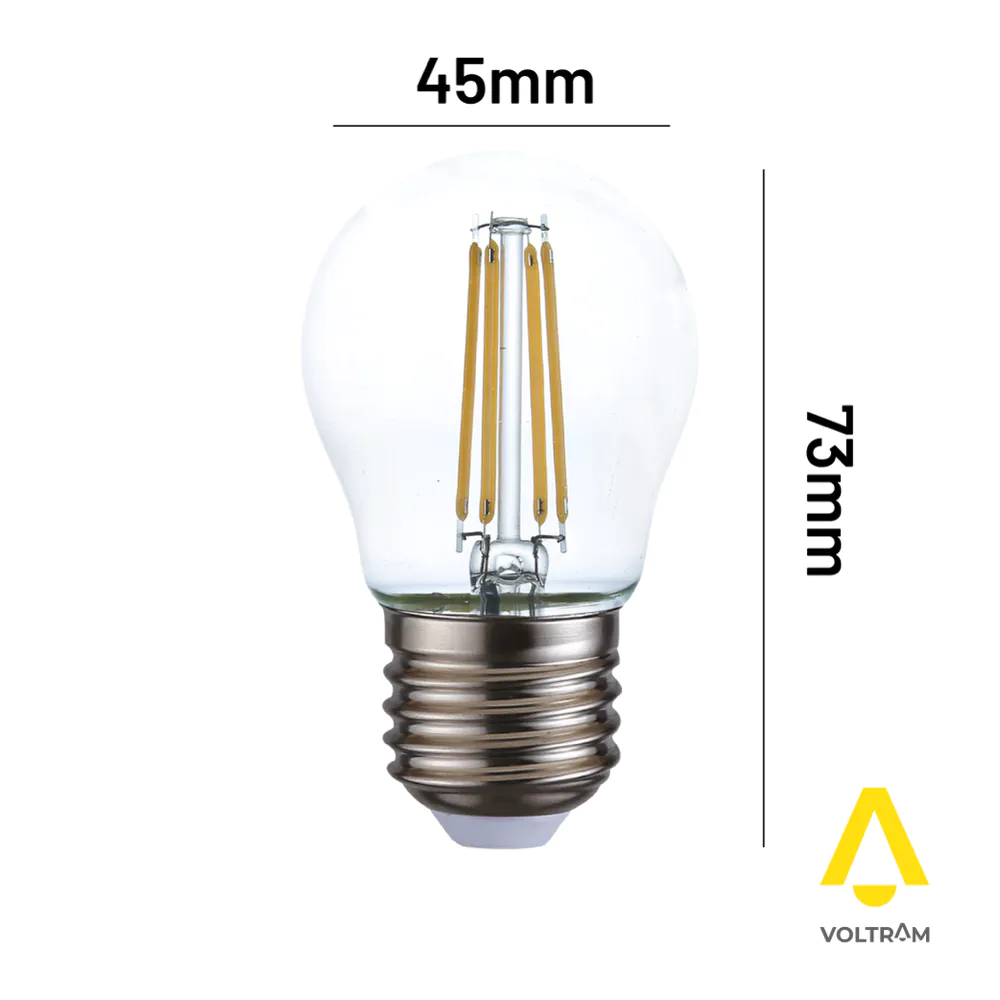 Lampadina LED E27 4W COG G45 600LM bianco caldo 3000K