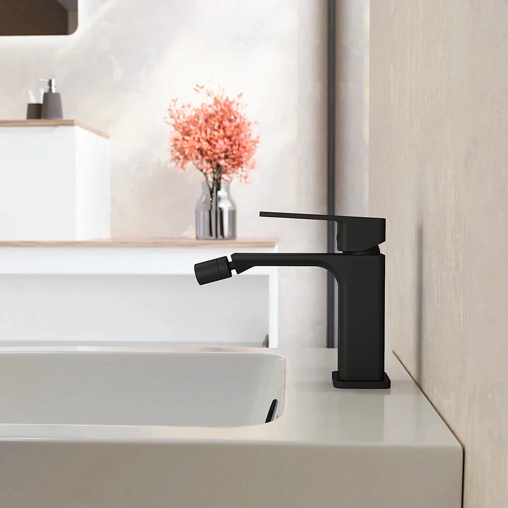 Miscelatore bidet senza scarico slim nero opaco | Ingrid Miscelatore bidet senza scarico slim nero opaco | Ingrid