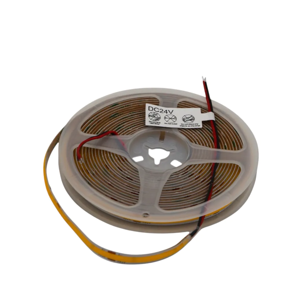 Striscia LED COB 24V 480LED/m 5m tagliabile ogni 5cm 10W/m luce fredda 6000K
