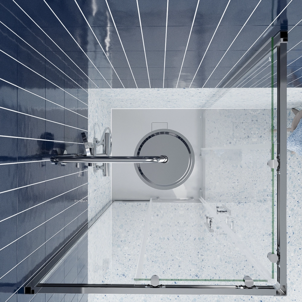 Box doccia 80x80 cm angolare scorrevole vetro anticalcare 6mm trasparente h190 | Tenerife Box doccia 80x80 cm angolare scorrevole vetro anticalcare 6mm trasparente h190 | Tenerife