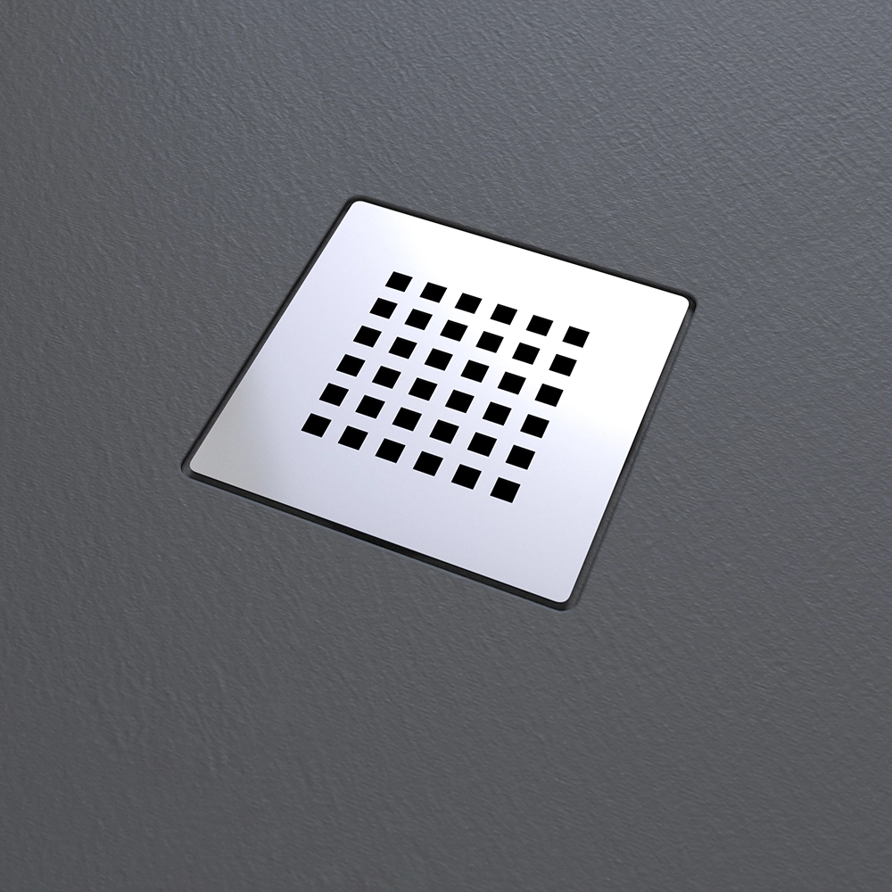 Piatto doccia 90x90cm in marmoresina nero effetto pietra | Kos Piatto doccia 90x90cm in marmoresina nero effetto pietra | Kos