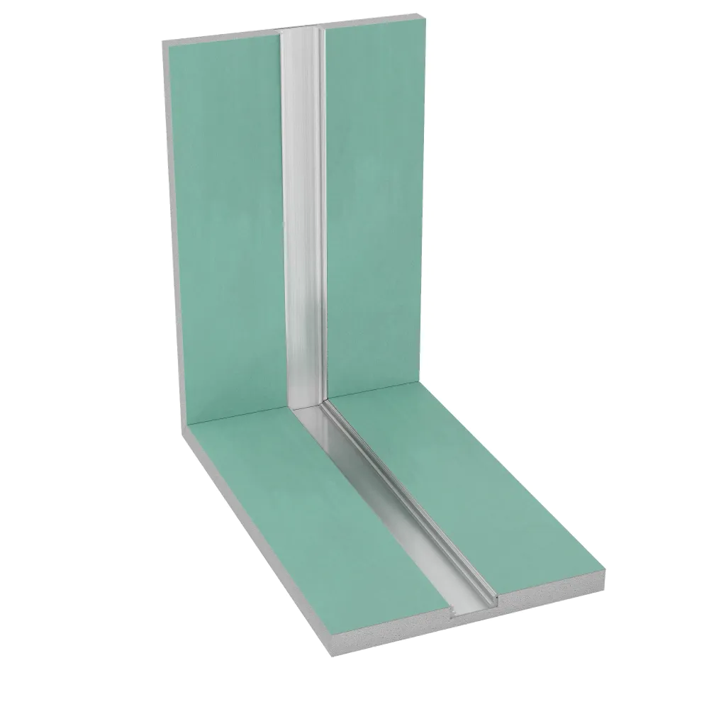 Cartongesso con profilo in alluminio integrato "L" angolo tra soffitto e parete resistente all'umidità