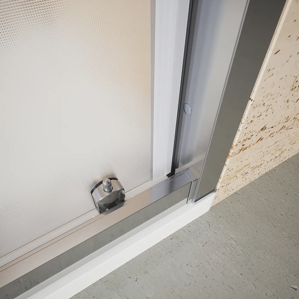 Nicchia doccia 150 cm scorrevole profili cromati vetro 6mm stampato h185 | Tonga Nicchia doccia 150 cm scorrevole profili cromati vetro 6mm stampato h185 | Tonga