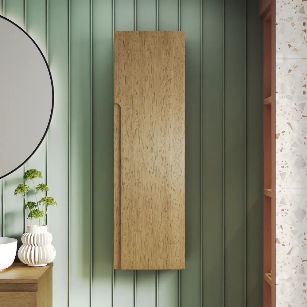 Colonna bagno sospesa 100x30cm rovere tabacco | Komi Colonna bagno sospesa 100x30cm rovere tabacco | Komi