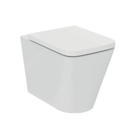 IDEAL STANDARD Coppia di sanitari filomuro: Bidet e Wc con sedile avvolgente Soft-Close | Blend Cube IDEAL STANDARD Coppia di sanitari filomuro: Bidet e Wc con sedile avvolgente Soft-Close | Blend Cube