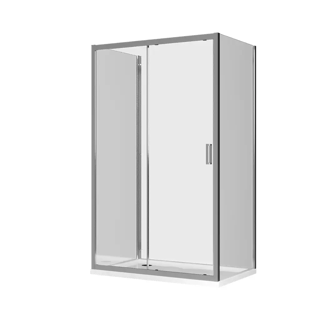 Box doccia 3 lati 70x120x70 cm con porta scorrevole e vetro temperato 6mm trasparente | Ustica Box doccia 3 lati 70x120x70 cm con porta scorrevole e vetro temperato 6mm trasparente | Ustica