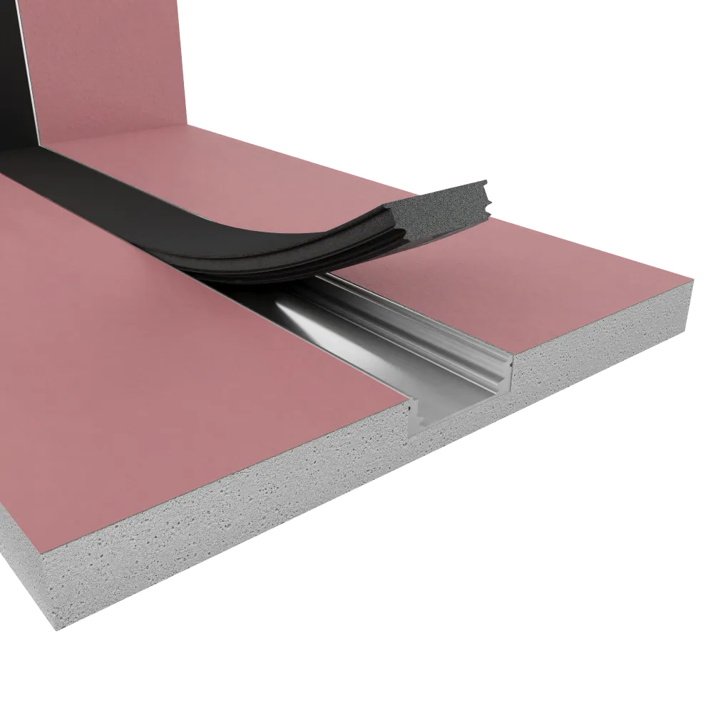 Cartongesso con profilo in alluminio integrato "L" angolo tra soffitto e parete ignifugo