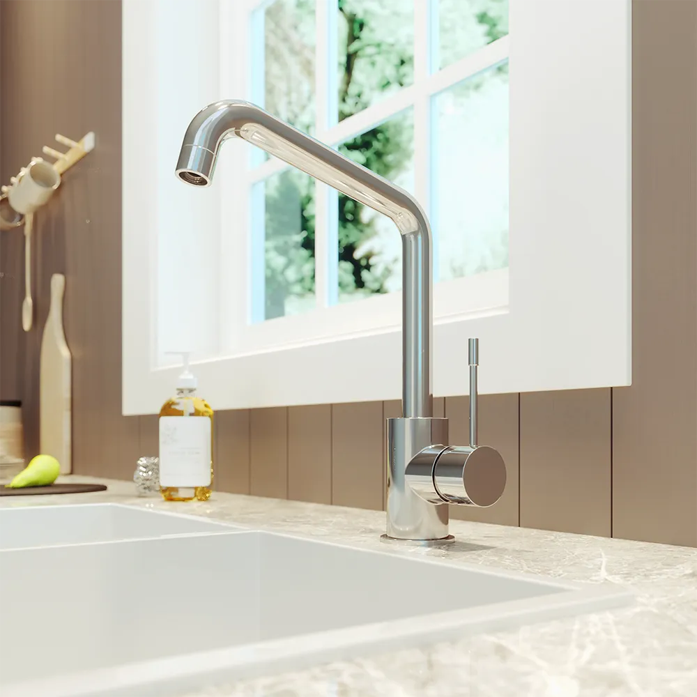 Miscelatore lavello cucina cromato con canna girevole | Aneto Miscelatore lavello cucina cromato con canna girevole | Aneto