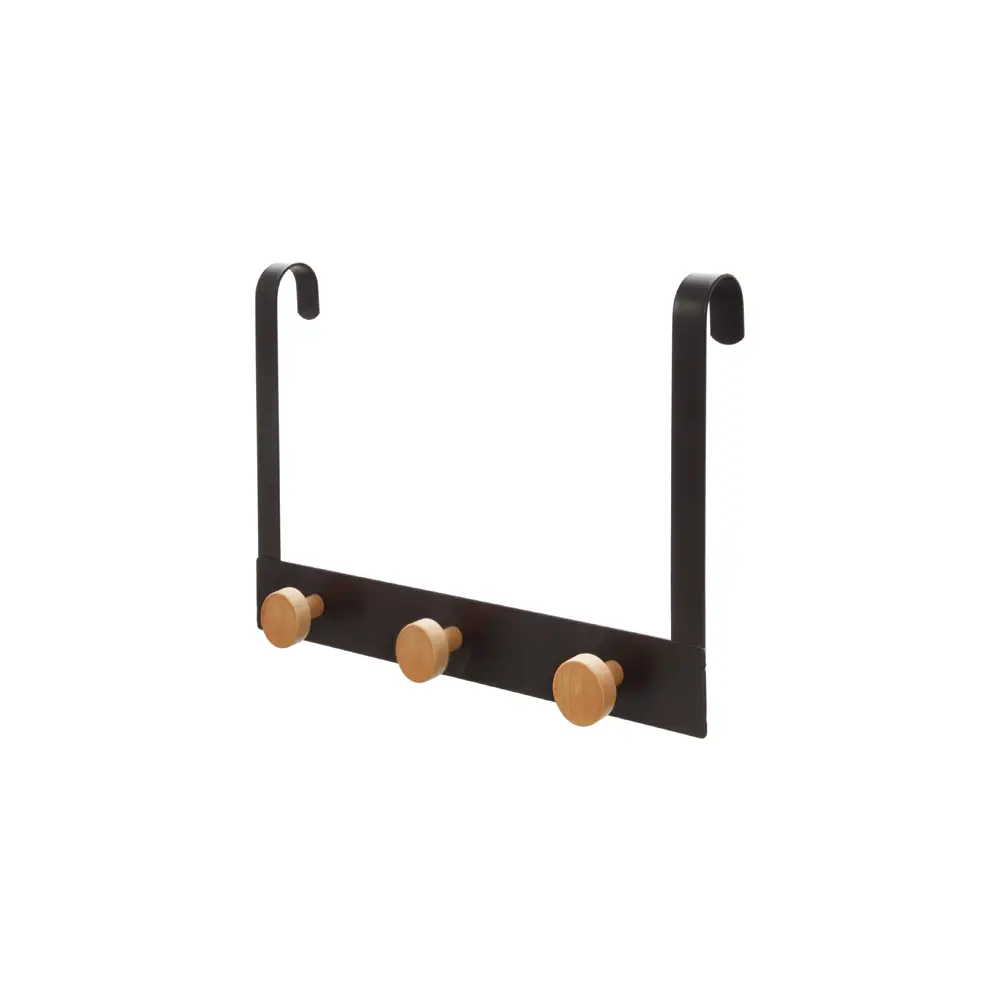 Gancio triplo acciaio nero e bambu | Haiti Gancio triplo acciaio nero e bambu | Haiti