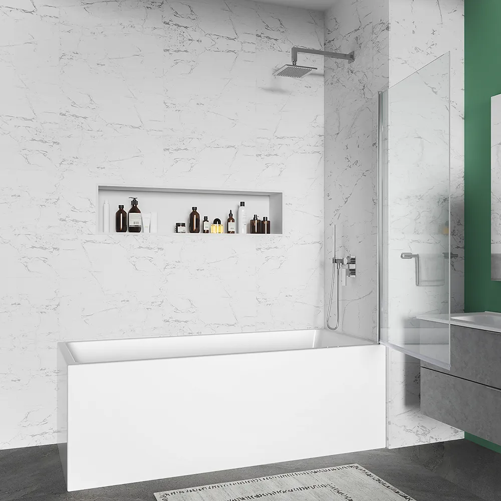 Parete sopravasca girevole 100 cm vetro trasparente | Jandia Parete sopravasca girevole 100 cm vetro trasparente | Jandia