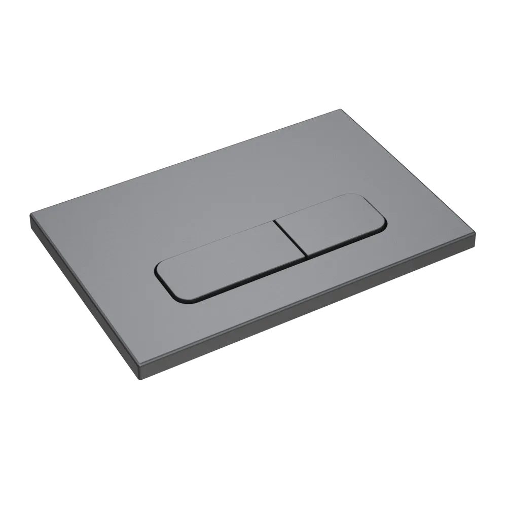 Placca di scarico doppio tasto in ABS gun metal