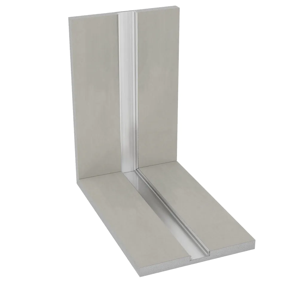 Cartongesso con profilo in alluminio integrato "L" angolo tra soffitto e parete