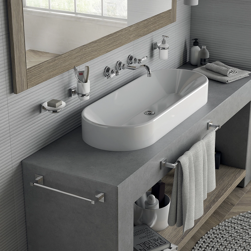 Portasalviette a muro Gedy in acciaio cromato | Olimpo Portasalviette a muro Gedy in acciaio cromato | Olimpo