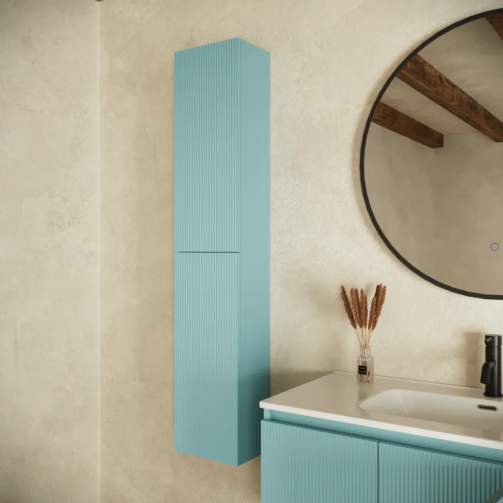 Colonna bagno sospesa cannettata 140cm carta da zucchero reversibile | Pelion Colonna bagno sospesa cannettata 140cm carta da zucchero reversibile | Pelion