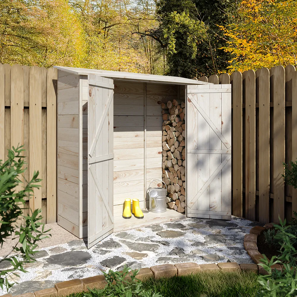 Ripostiglio in legno 192x68 cm doppia porta con pavimento incluso deposito attrezzi Ripostiglio in legno 192x68 cm doppia porta con pavimento incluso deposito attrezzi