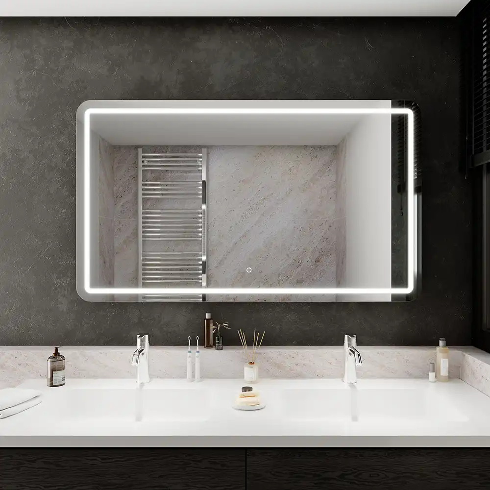 Specchio led bagno 70x120 con sensore touch-screen | Naos Specchio led bagno 70x120 con sensore touch-screen | Naos