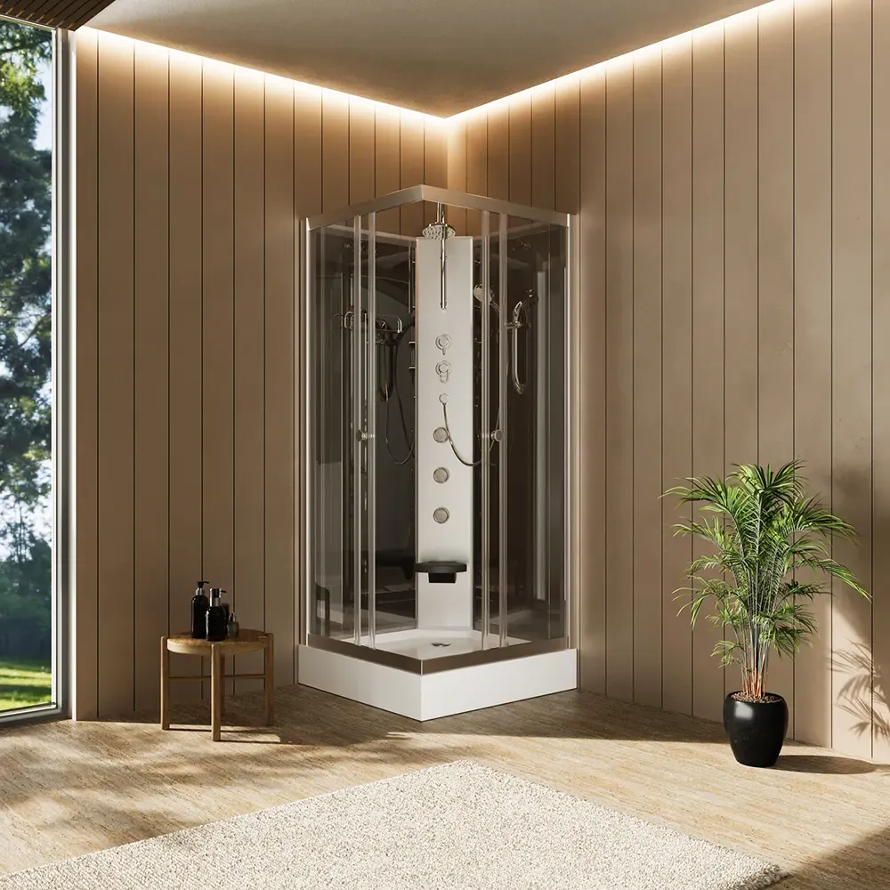 Cabina doccia completa 80x80 multifunzione apertura scorrevole | Sylt Cabina doccia completa 80x80 multifunzione apertura scorrevole | Sylt