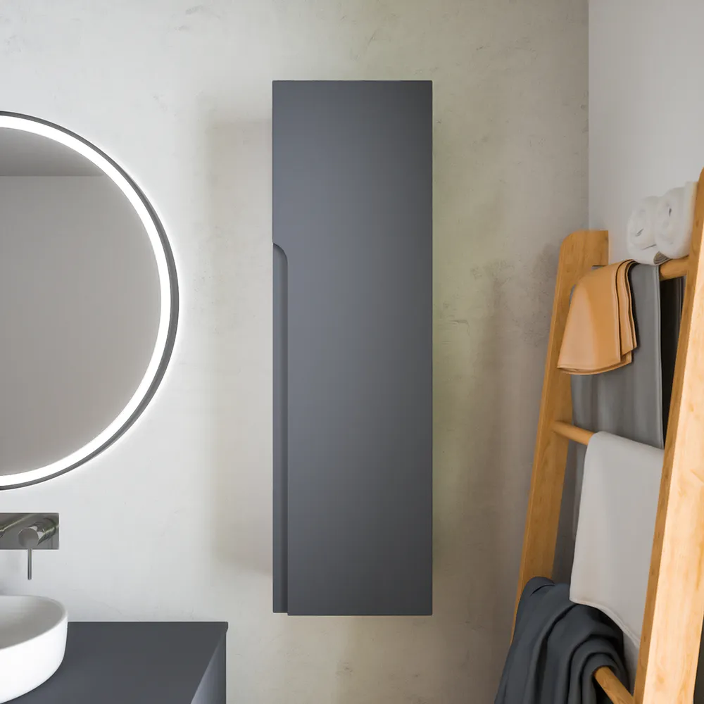 Colonna bagno sospesa altezza 100cm grigio opaco reversibile | Ardenne Colonna bagno sospesa altezza 100cm grigio opaco reversibile | Ardenne