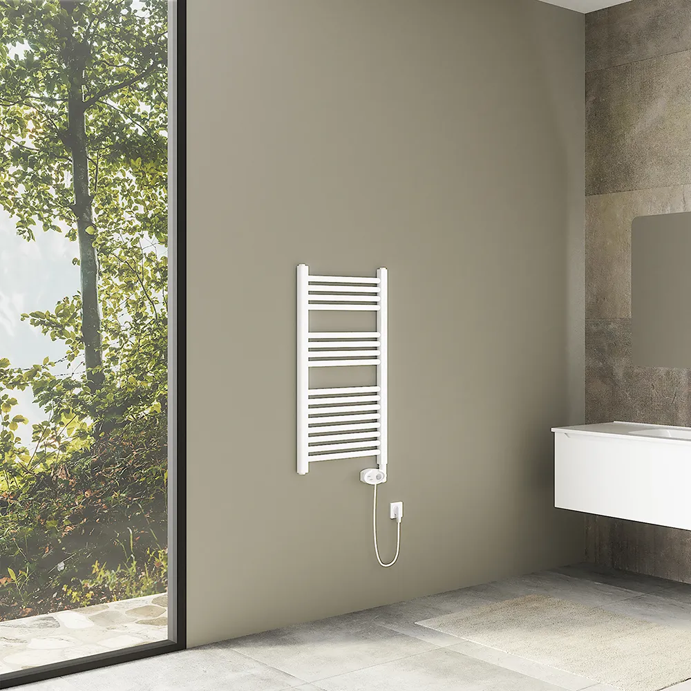 Termoarredo scaldasalviette elettrico 800x450 bianco con termostato digitale | Antares Termoarredo scaldasalviette elettrico 800x450 bianco con termostato digitale | Antares