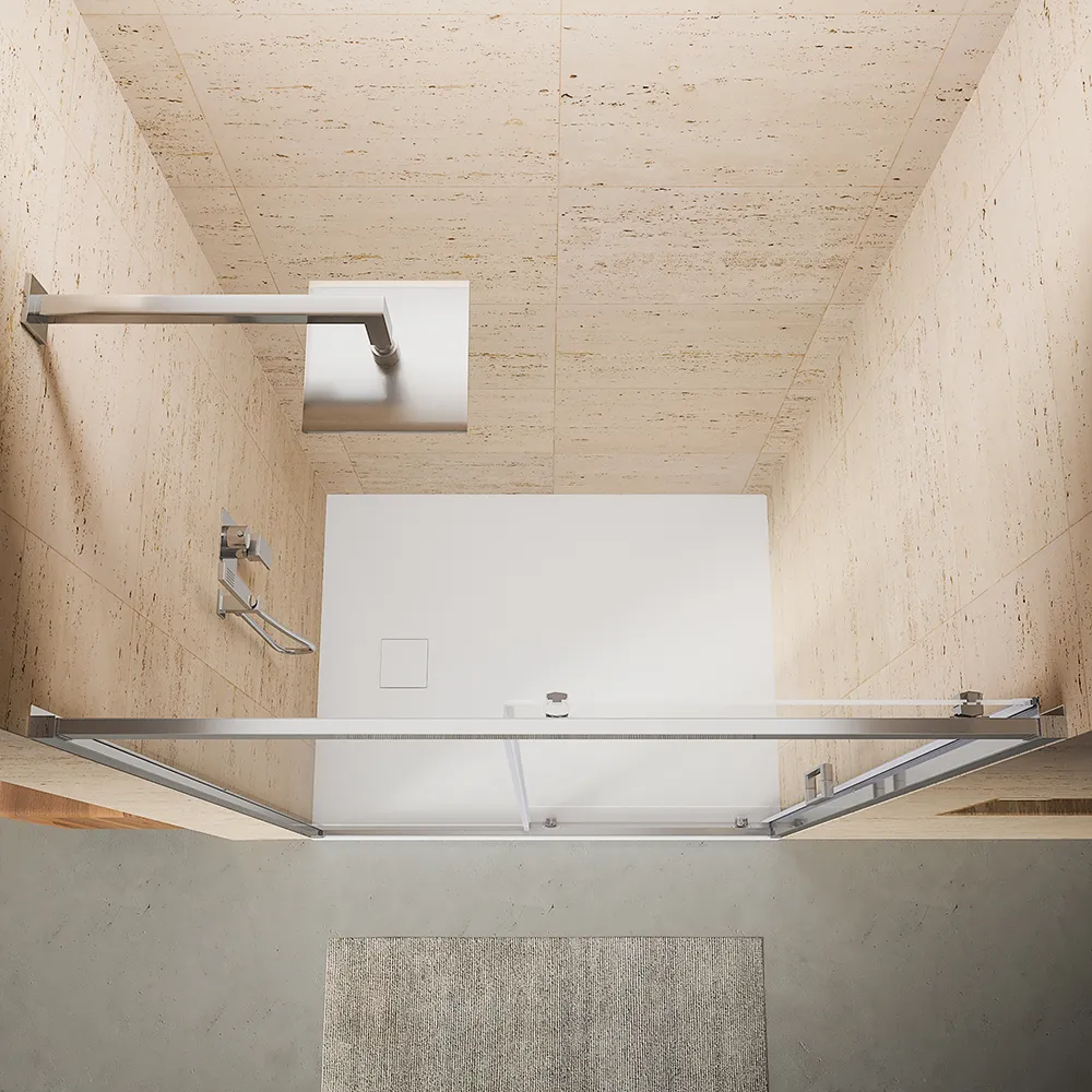 Nicchia doccia 140cm scorrevole vetro 6 mm trasparente h185 | Tonga Nicchia doccia 140cm scorrevole vetro 6 mm trasparente h185 | Tonga